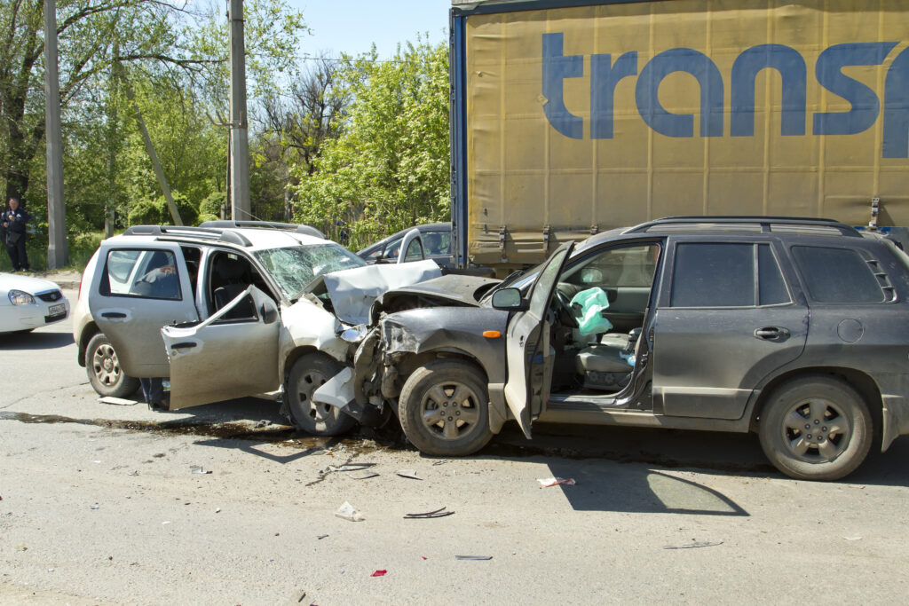 Head on collisions with more than one vehicle
